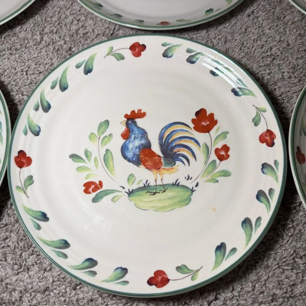 International Tableworks Provence Rooster Dinner Plates 11